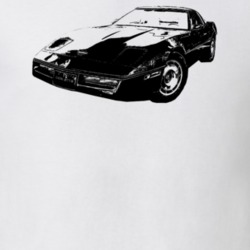 1984 Corvette Three Quarter View Light Color T Shirt