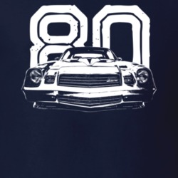 1980 Camaro Z28 Grill View With Year Dark Color T Shirt