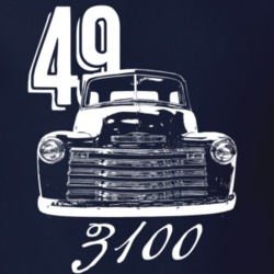 1949 3100 Grill View With Year And Model Dark Color T Shirt