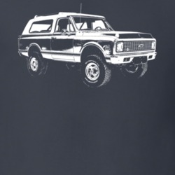 1972 Blazer Cheyenne Side View Dark Color T Shirt