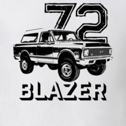 1972 Blazer Cheyenne Side View With Year And Model Light Color T Shirt