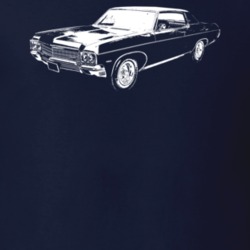 1970 Impala Three Quarter View Dark Color T Shirt