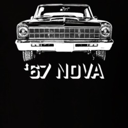 1967 Nova Grill View With Model Year Dark Color T Shirt