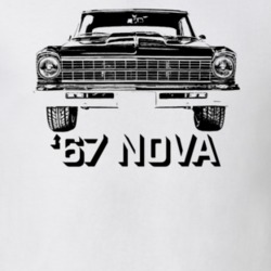 1967 Nova Grill View With Model Year Light Color T Shirt