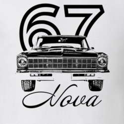 1967 Nova Grill View With Year And Model Light Color T Shirt