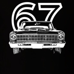 1967 Nova Grill View With Year Dark Color T Shirt