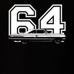 1964 Galaxie Side View With Year Dark Color T Shirt