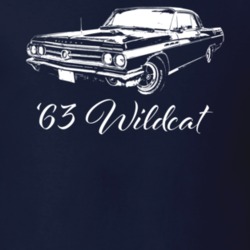 1963 Wildcat Three Quarter View With Model Year Dark Color T Shirt