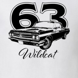 1963 Wildcat Three Quarter View With Year And Model Light Color T Shir