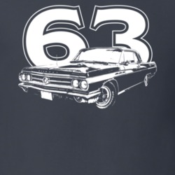 1963 Wildcat Three Quarter View With Year Dark Color T Shirt