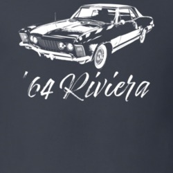 1964 Riviera Three Quarter View With Model Year Dark Color T Shirt