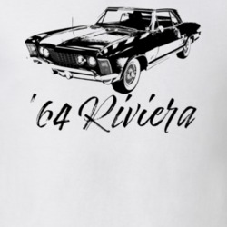 1964 Riviera Three Quarter View With Model Year Light Color T Shirt
