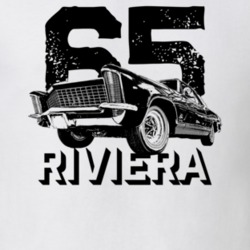 1965 Riviera Three Quarter View With Year And Model Light Color T Shir