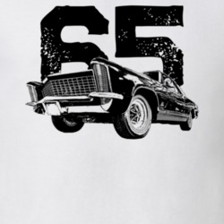1965 Riviera Three Quarter View With Year Light Color T Shirt