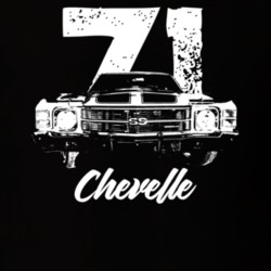 1971 Chevelle Grill View With Year And Model Dark Color T Shirt