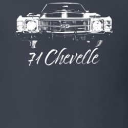 1971 Chevelle Grill View With Model Year Dark Color T Shirt