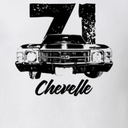 1971 Chevelle Grill View With Year And Model Light Color T Shirt