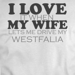 I Love My Wife Westfalia Funny Faded Look Light Color T Shirt