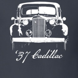 1937 Cadillac Grill View With Model Year Dark Color T Shirt T Shirt