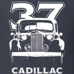 1937 Cadillac Grill View With Year And Model Dark Color T Shirt T Shir