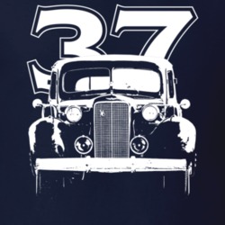 1937 Cadillac Grill View With Year Dark Color T Shirt T Shirt