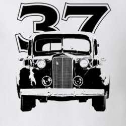 1937 Cadillac Grill View With Year Light Color T Shirt T Shirt