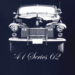 1941 Cadillac Series 62 Grill View With Model Year Dark Color T Shirt 