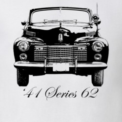 1941 Cadillac Series 62 Grill View With Model Year Light Color T Shirt
