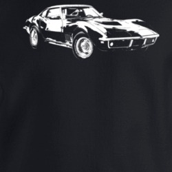 1968 Corvette Three Quarter View Dark Color Soft Heavy Duty Sweatshirt