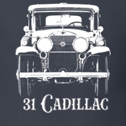 1931 Cadillac Grill View With Model Year Dark Color T Shirt