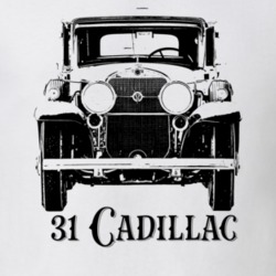1931 Cadillac Grill View With Model Year Light Color T Shirt