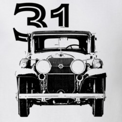 1931 Cadillac Grill View With Year Light Color T Shirt