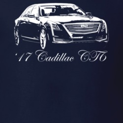 2017 Cadillac Ct6 Three Quarter View With Model Year Dark Color T Shir