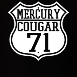 Highway Route 1971 Cougar Classic Dark Color T Shirt