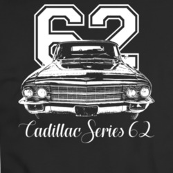 1962 Cadillac Series 62 Grill View With Year And Model Dark Color T Sh
