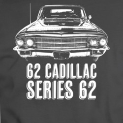 1962 Cadillac Series 62 Grill View With Model Year Dark Color T Shirt