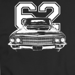 1962 Cadillac Series 62 Grill View With Year Dark Color T Shirt