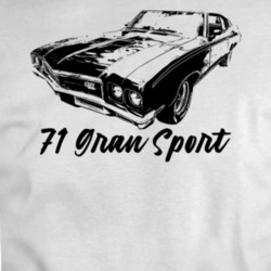 1971 Gran Sport Three Quarter View With Model Year Light Color T Shirt