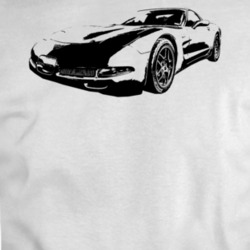 2004 Corvette Three Quarter View Light Color T Shirt