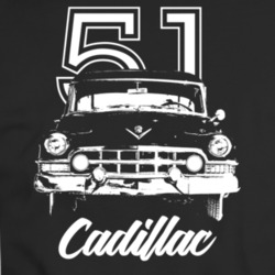 1951 Cadillac Series 62 Grill View With Year And Model Dark Color T Sh