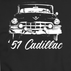 1951 Cadillac Series 62 Grill View With Model View Dark Color T Shirt