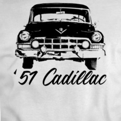 1951 Cadillac Series 62 Grill View With Model Year Light Color T Shirt