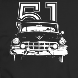 1951 Cadillac Series 62 Grill View With Year Dark Color T Shirt
