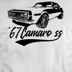 1967 Camaro Ss Three Quarter View With Model Year T Shirt