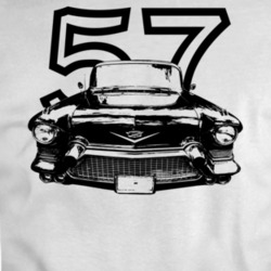 1957 Cadillac Eldorado Seville Grill View With Year Light Color T Shir