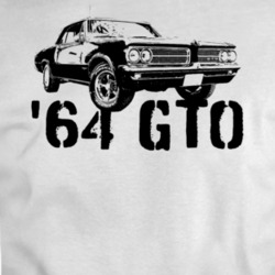 1964 Gto Three Quarter View With Model Year Light Color T Shirt