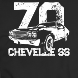 1970 Chevelle Ss Three Quarter View With Year And Model Dark Color T S