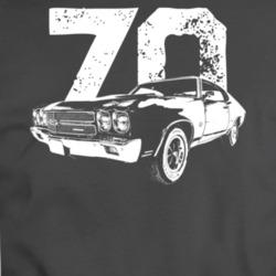 1970 Chevelle Ss Three Quarter View With Year Dark Color T Shirt