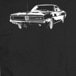 1969 Charger Rt Se Three Quarter View Dark Color T Shirt