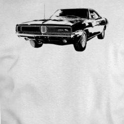 1969 Charger Rt Se Three Quarter View Light Color T Shirt